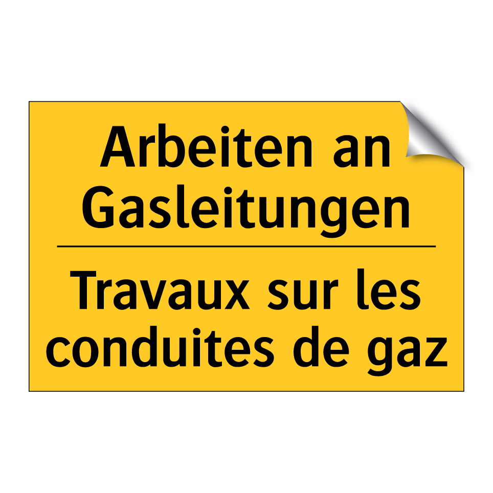 Arbeiten an Gasleitungen - Travaux sur les conduites de gaz /.../