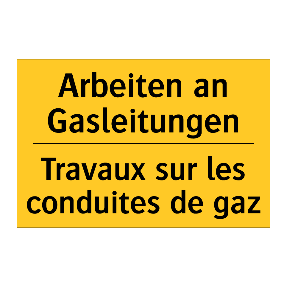 Arbeiten an Gasleitungen - Travaux sur les conduites de gaz /.../
