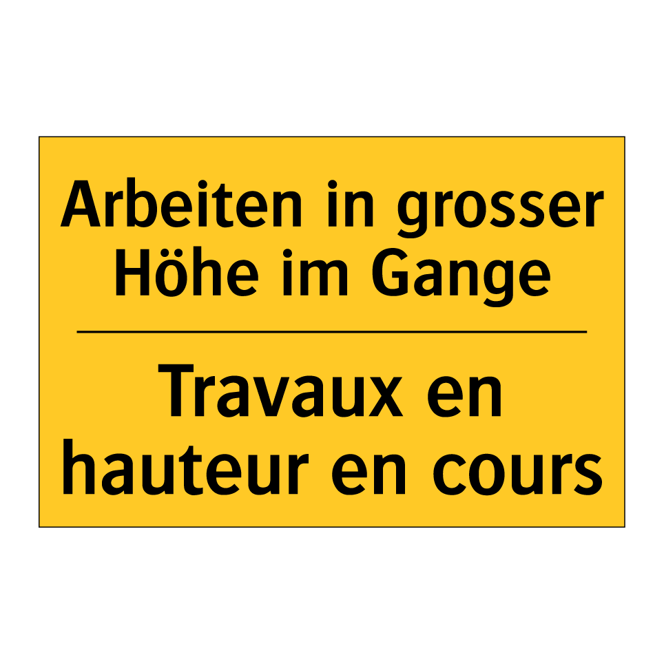 Arbeiten in grosser Höhe im Gange /.../ - Travaux en hauteur en cours