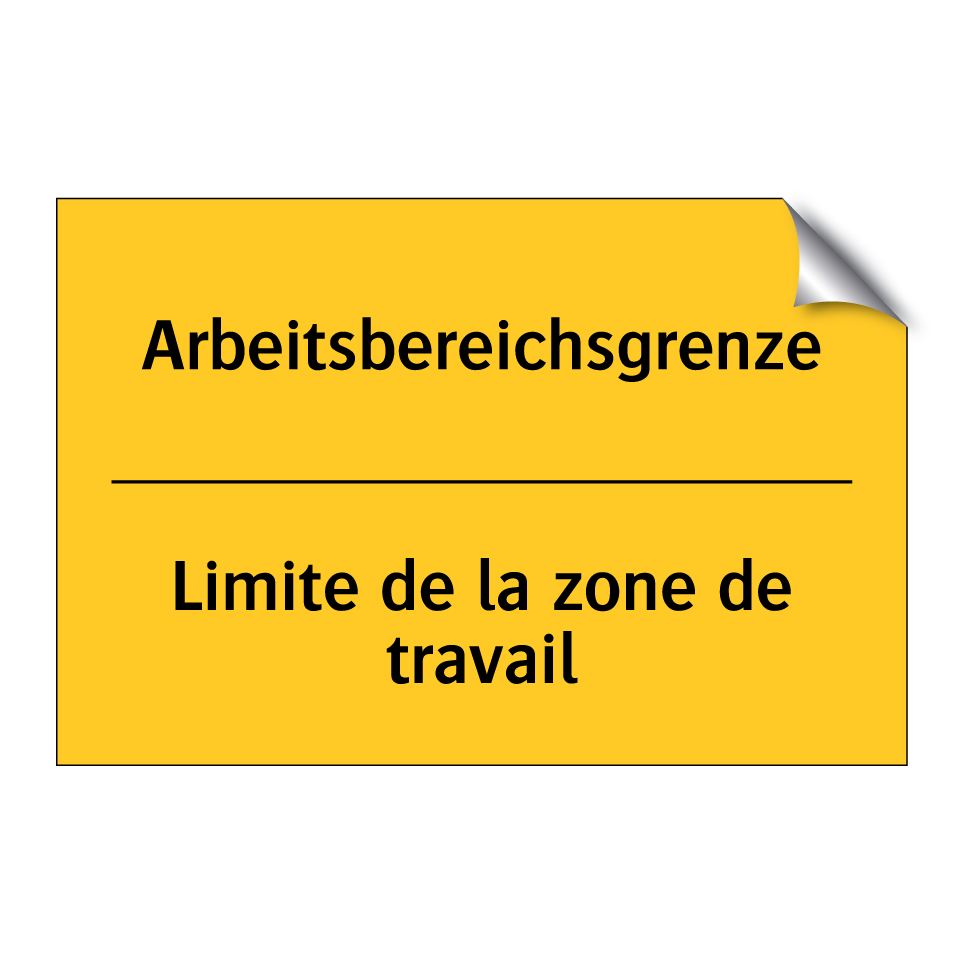 Arbeitsbereichsgrenze - Limite de la zone de travail