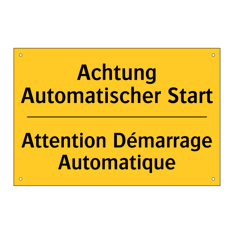 Achtung Automatischer Start - Attention Démarrage Automatique /.../