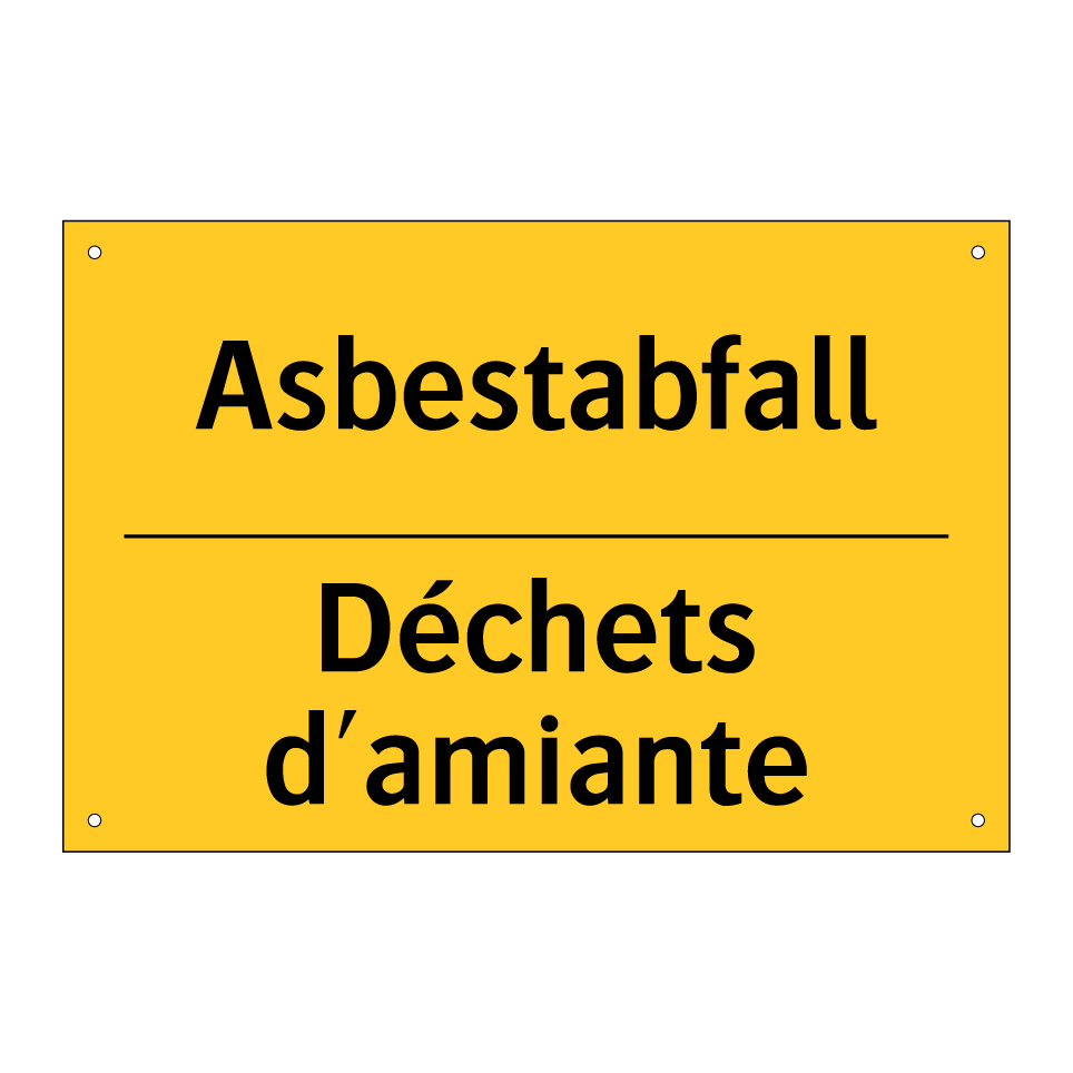 Asbestabfall - Déchets d'amiante