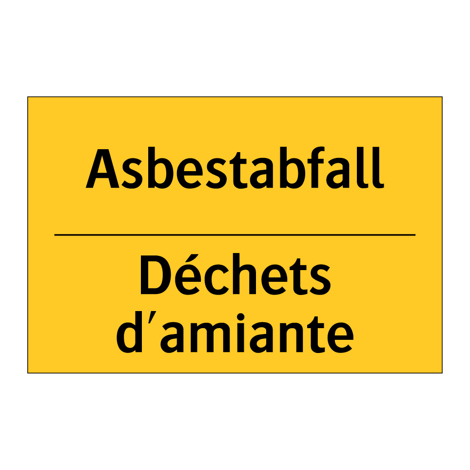 Asbestabfall - Déchets d'amiante