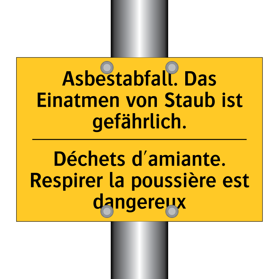 Asbestabfall. Das Einatmen von  /.../ - Déchets d'amiante. Respirer la  /.../