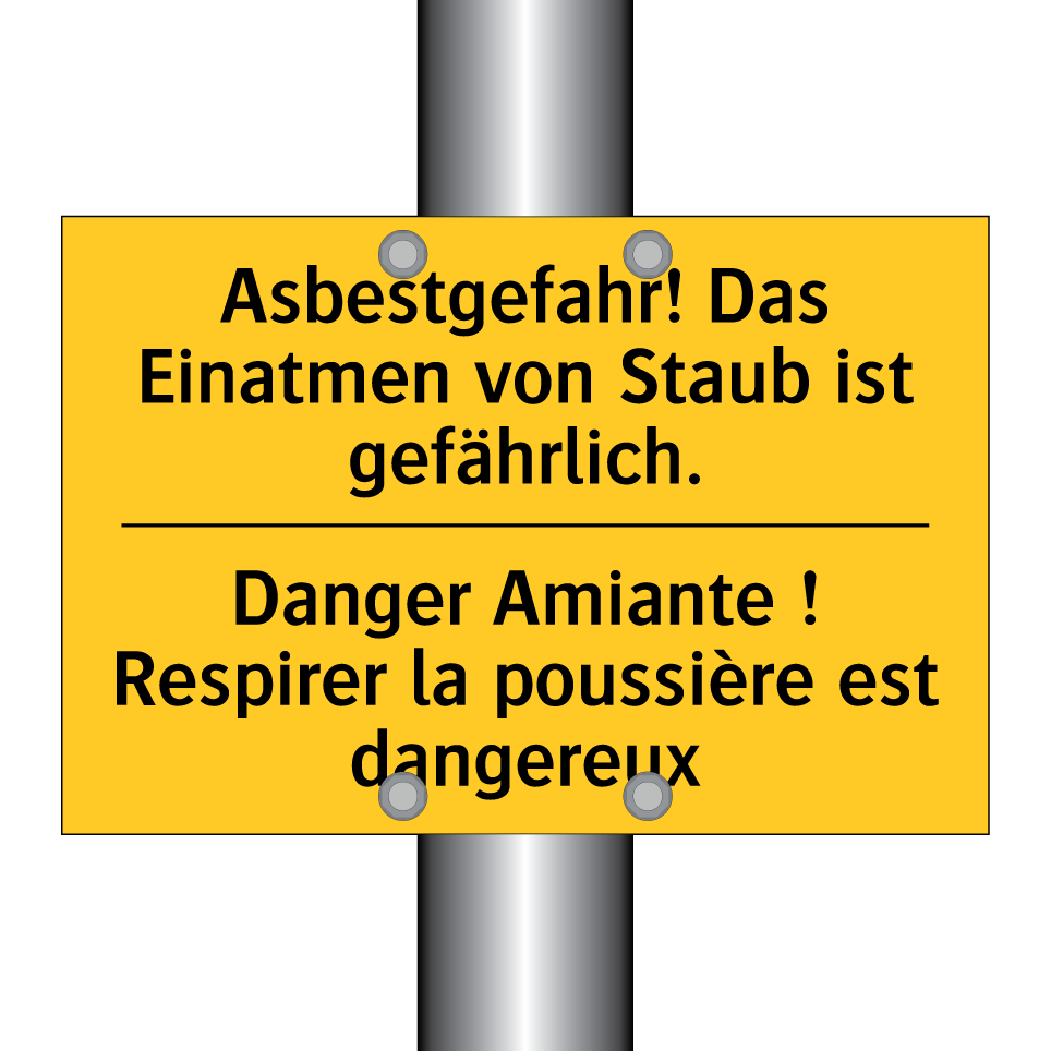 Asbestgefahr! Das Einatmen von  /.../ - Danger Amiante ! Respirer la poussière  /.../