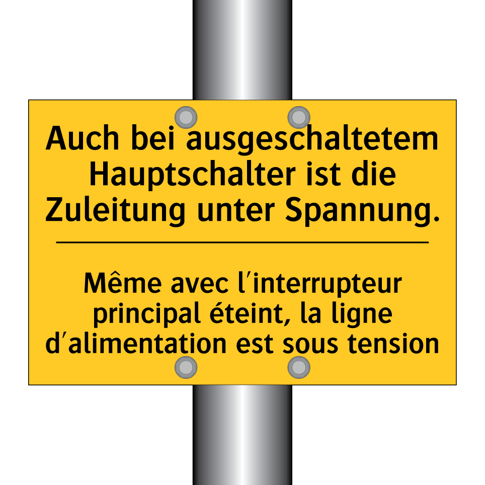 Auch bei ausgeschaltetem Hauptschalter  /.../ - Même avec l'interrupteur principal  /.../