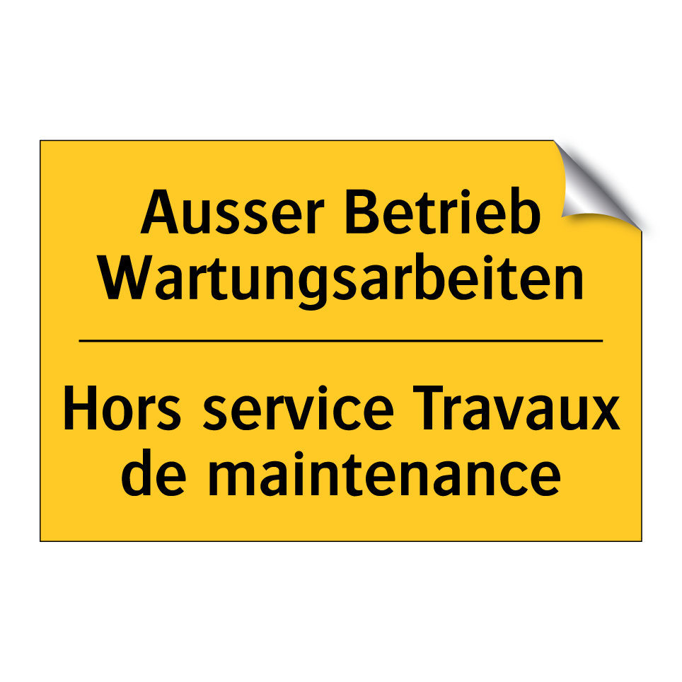 Ausser Betrieb Wartungsarbeiten /.../ - Hors service Travaux de maintenance /.../