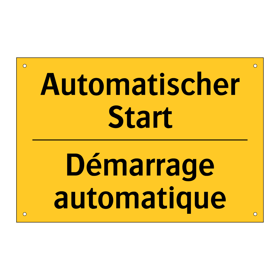 Automatischer Start - Démarrage automatique