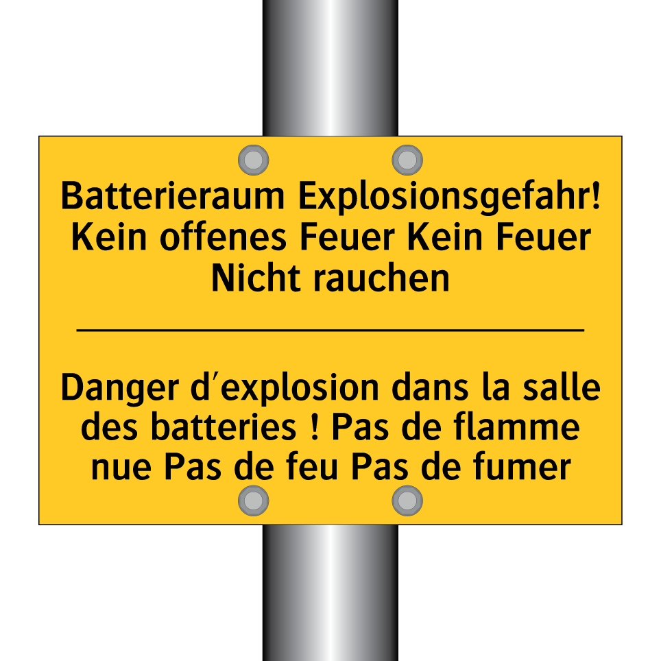 Batterieraum Explosionsgefahr!  /.../ - Danger d'explosion dans la salle  /.../