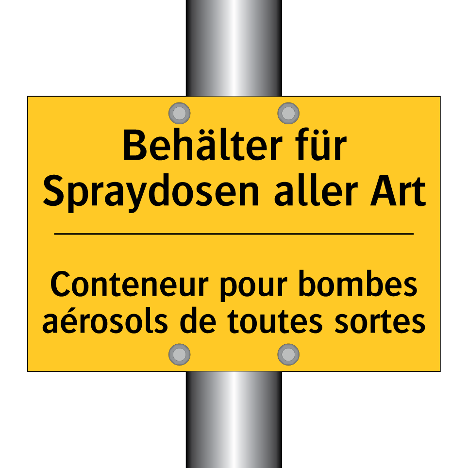 Behälter für Spraydosen aller  /.../ - Conteneur pour bombes aérosols  /.../