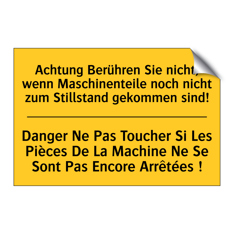 Achtung Berühren Sie nicht, wenn  /.../ - Danger Ne Pas Toucher Si Les Pièces  /.../