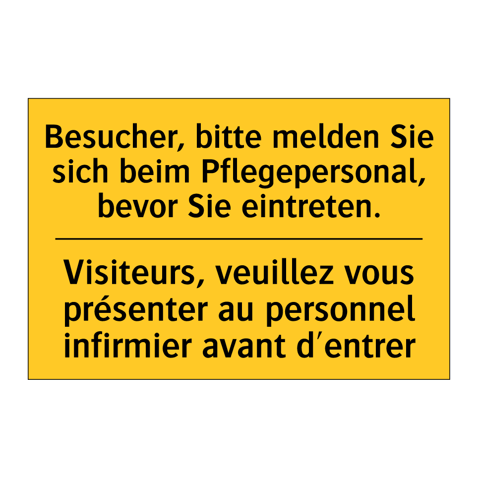 Besucher, bitte melden Sie sich  /.../ - Visiteurs, veuillez vous présenter  /.../