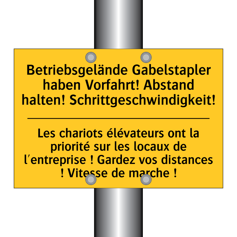 Betriebsgelände Gabelstapler haben  /.../ - Les chariots élévateurs ont la  /.../