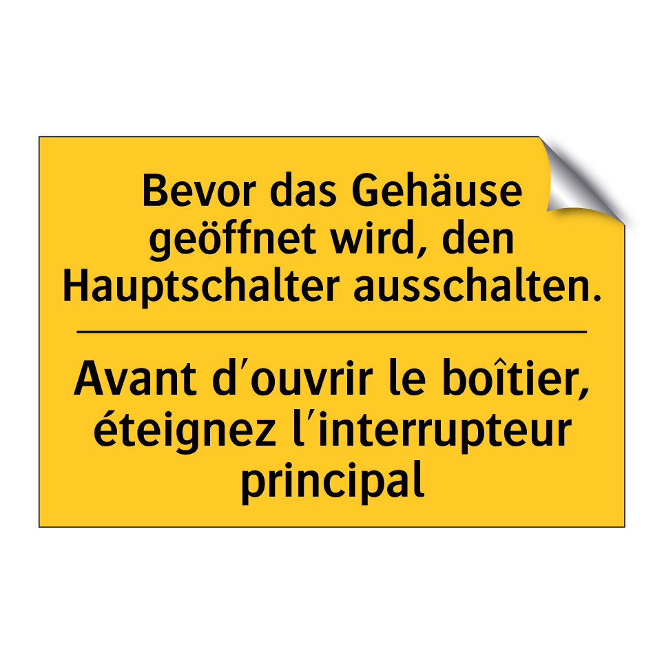 Bevor das Gehäuse geöffnet wird,  /.../ - Avant d'ouvrir le boîtier, éteignez  /.../