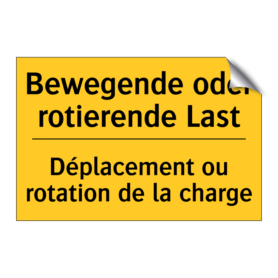 Bewegende oder rotierende Last - Déplacement ou rotation de la  /.../