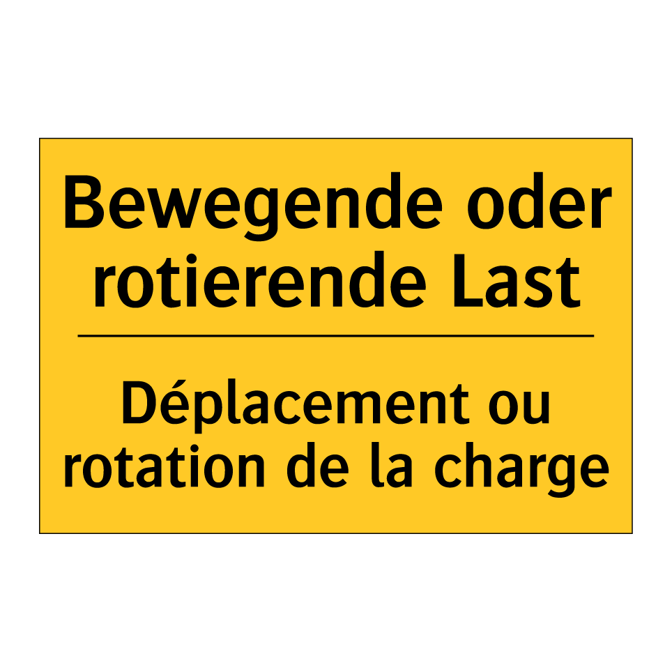 Bewegende oder rotierende Last - Déplacement ou rotation de la  /.../