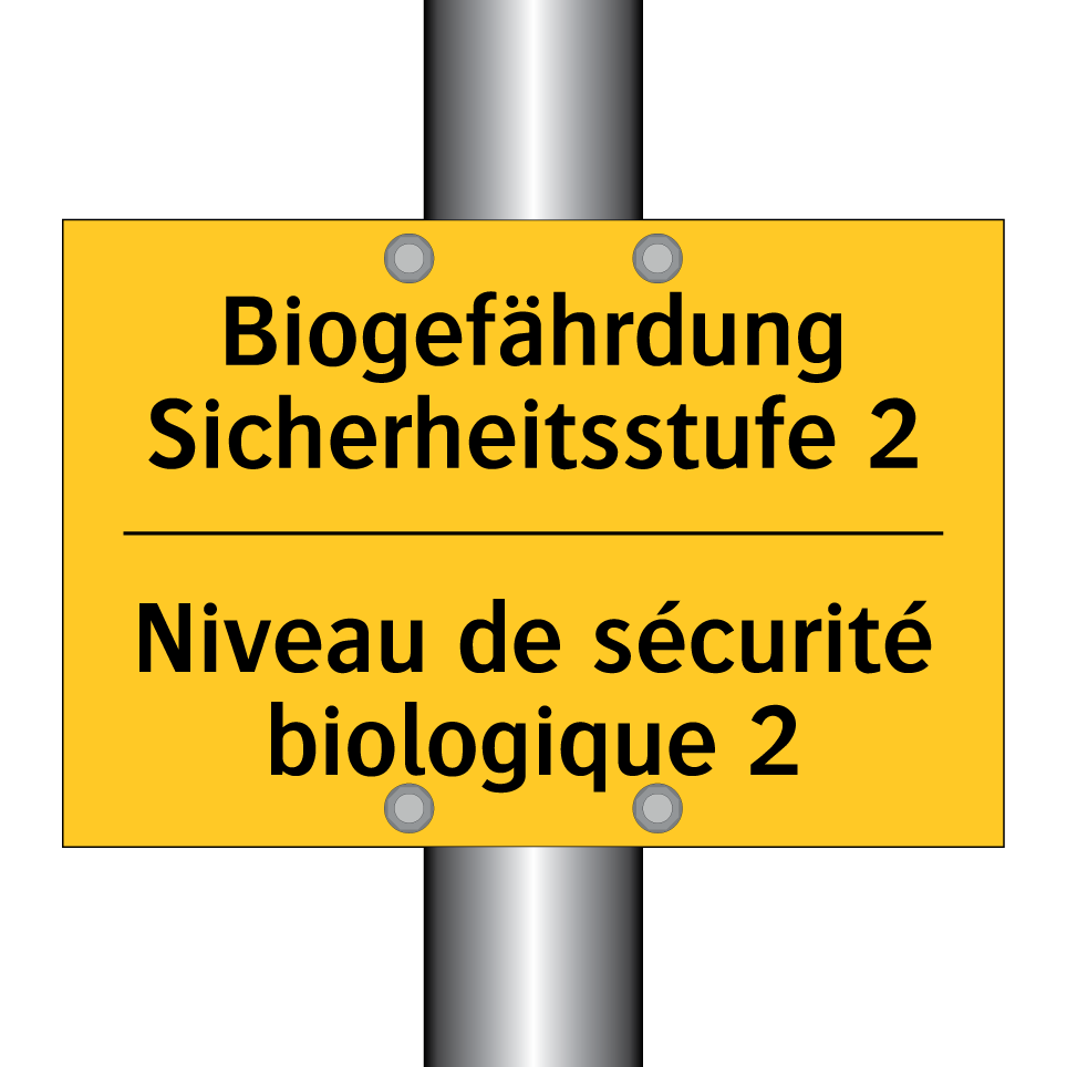 Biogefährdung Sicherheitsstufe  /.../ - Niveau de sécurité biologique  /.../