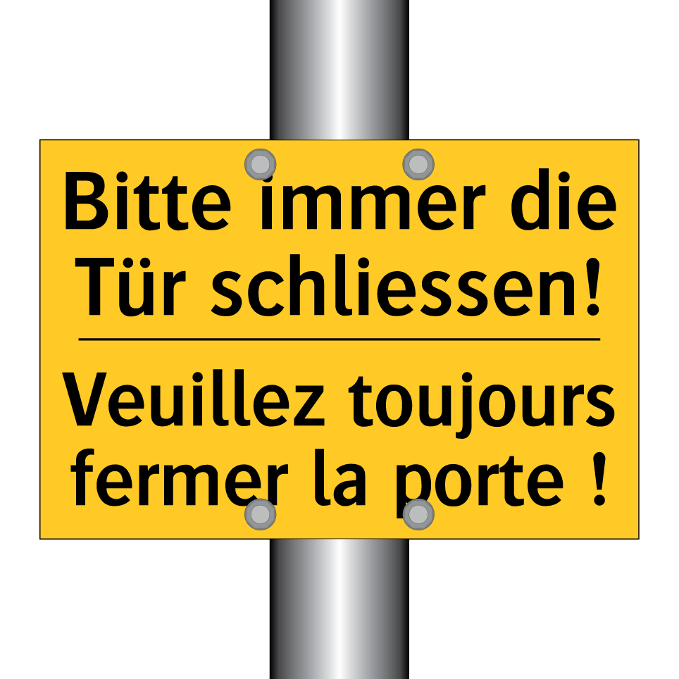 Bitte immer die Tür schliessen! /.../ - Veuillez toujours fermer la porte  /.../