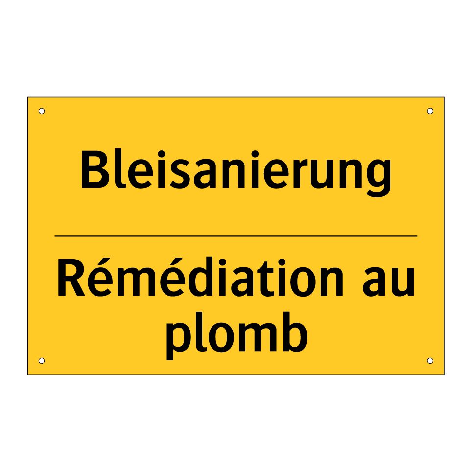 Bleisanierung - Rémédiation au plomb
