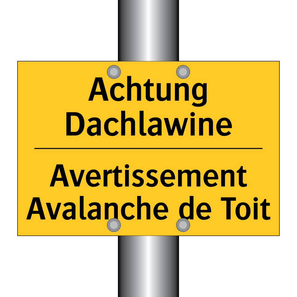 Achtung Dachlawine - Avertissement Avalanche de Toit /.../