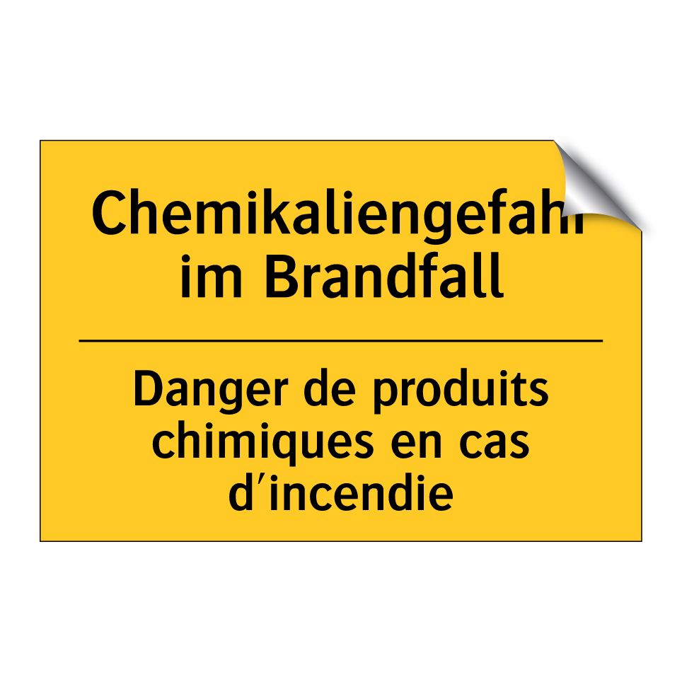 Chemikaliengefahr im Brandfall - Danger de produits chimiques en  /.../