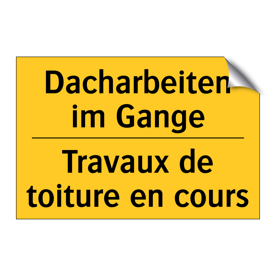 Dacharbeiten im Gange - Travaux de toiture en cours