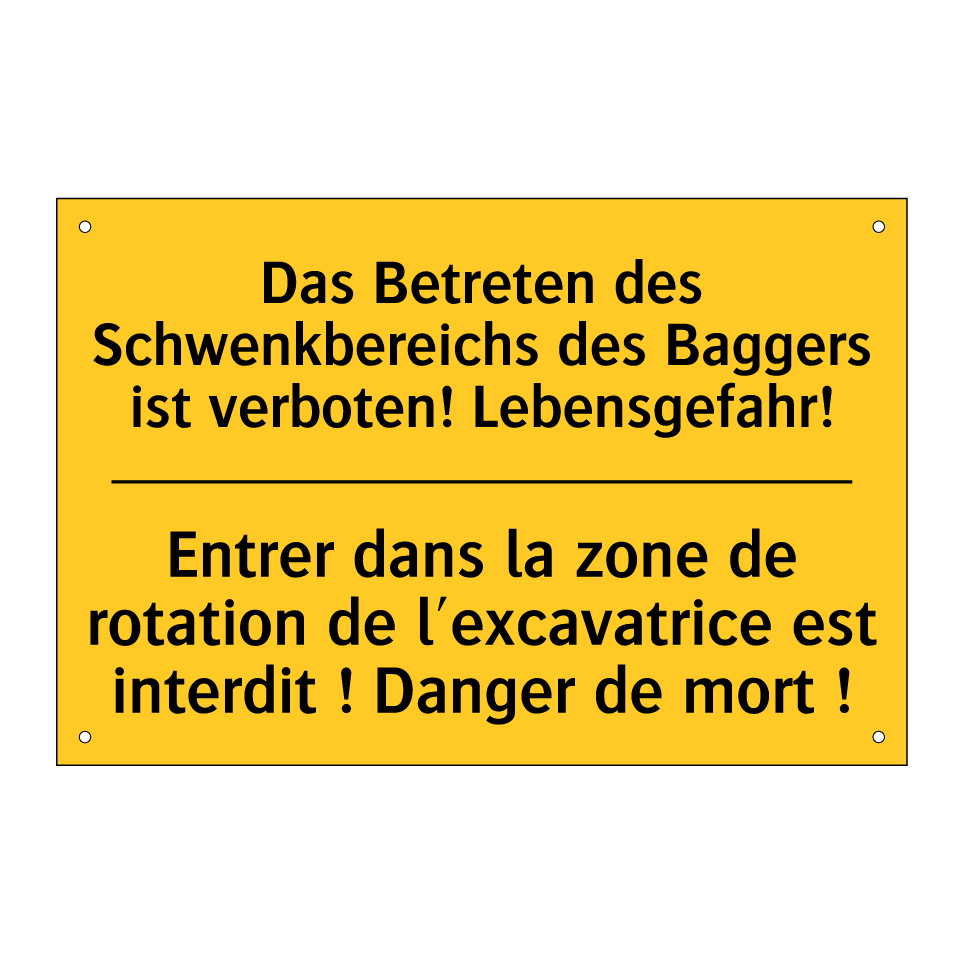 Das Betreten des Schwenkbereichs  /.../ - Entrer dans la zone de rotation  /.../