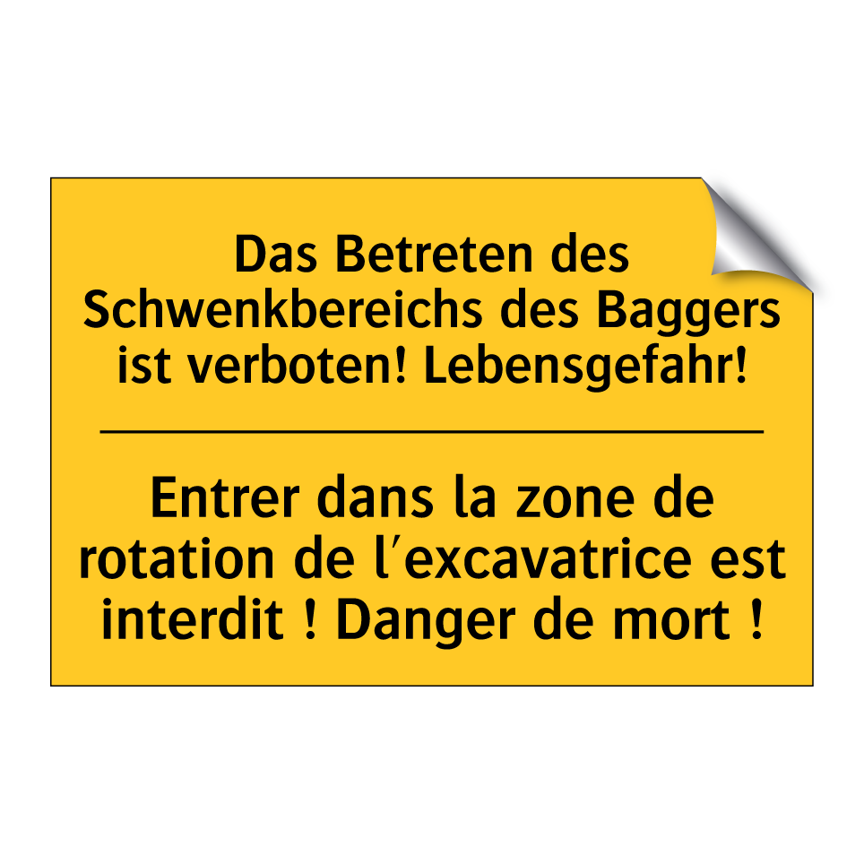 Das Betreten des Schwenkbereichs  /.../ - Entrer dans la zone de rotation  /.../