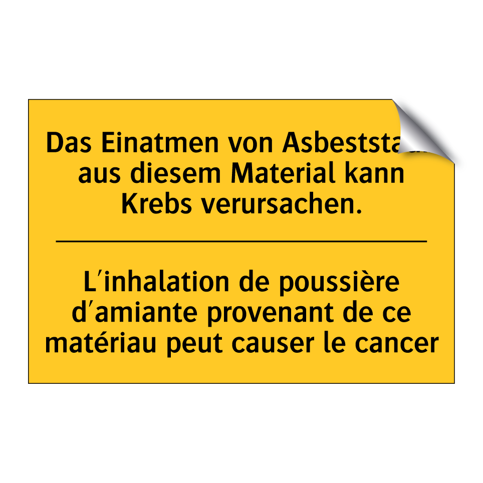 Das Einatmen von Asbeststaub aus  /.../ - L'inhalation de poussière d'amiante  /.../