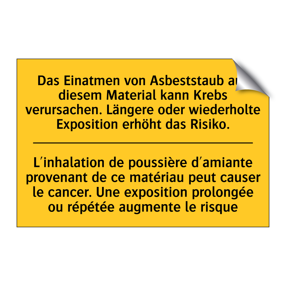 Das Einatmen von Asbeststaub aus  /.../ - L'inhalation de poussière d'amiante  /.../