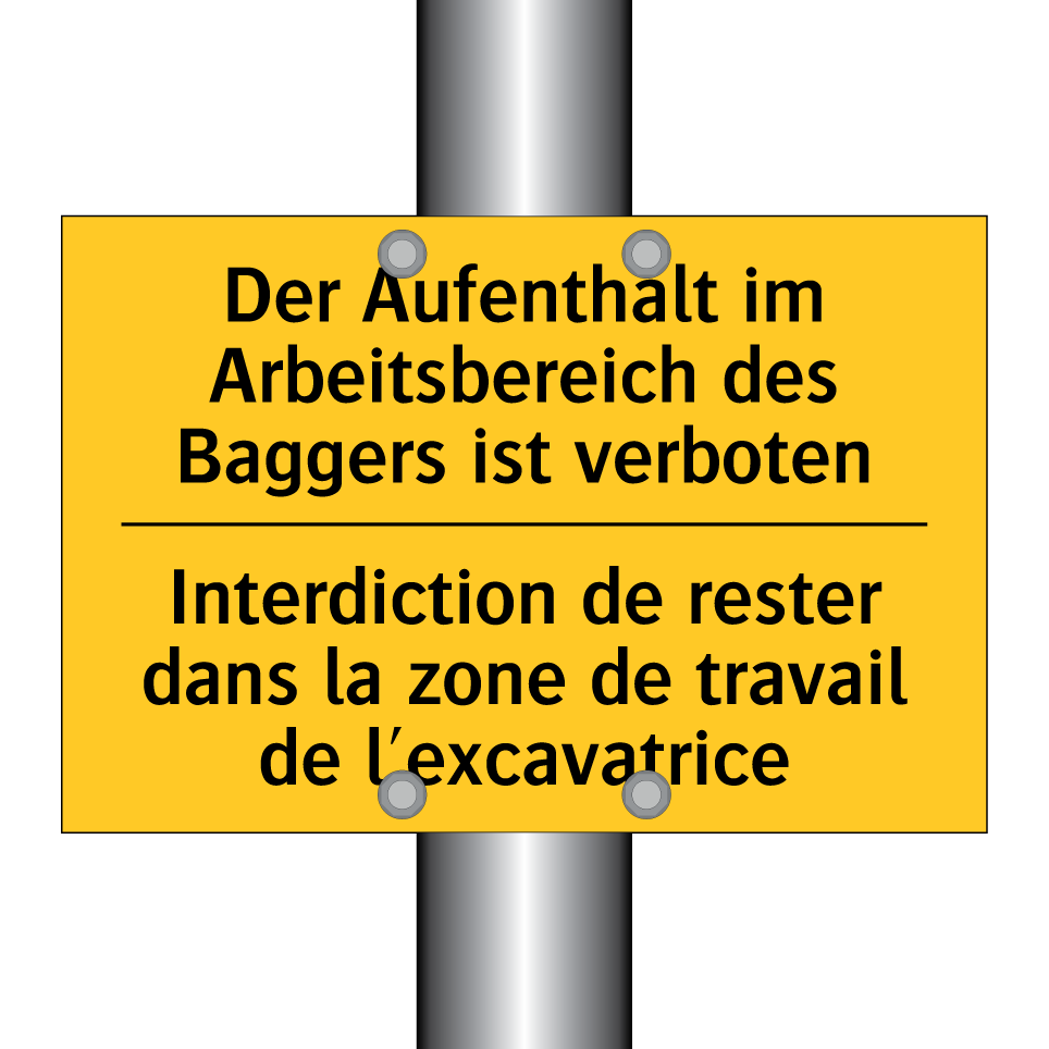 Der Aufenthalt im Arbeitsbereich  /.../ - Interdiction de rester dans la  /.../