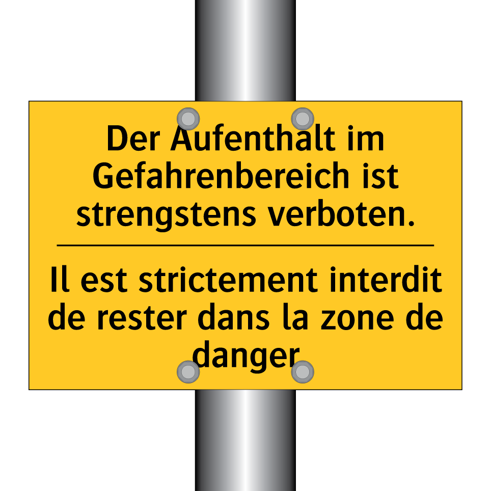 Der Aufenthalt im Gefahrenbereich  /.../ - Il est strictement interdit de  /.../