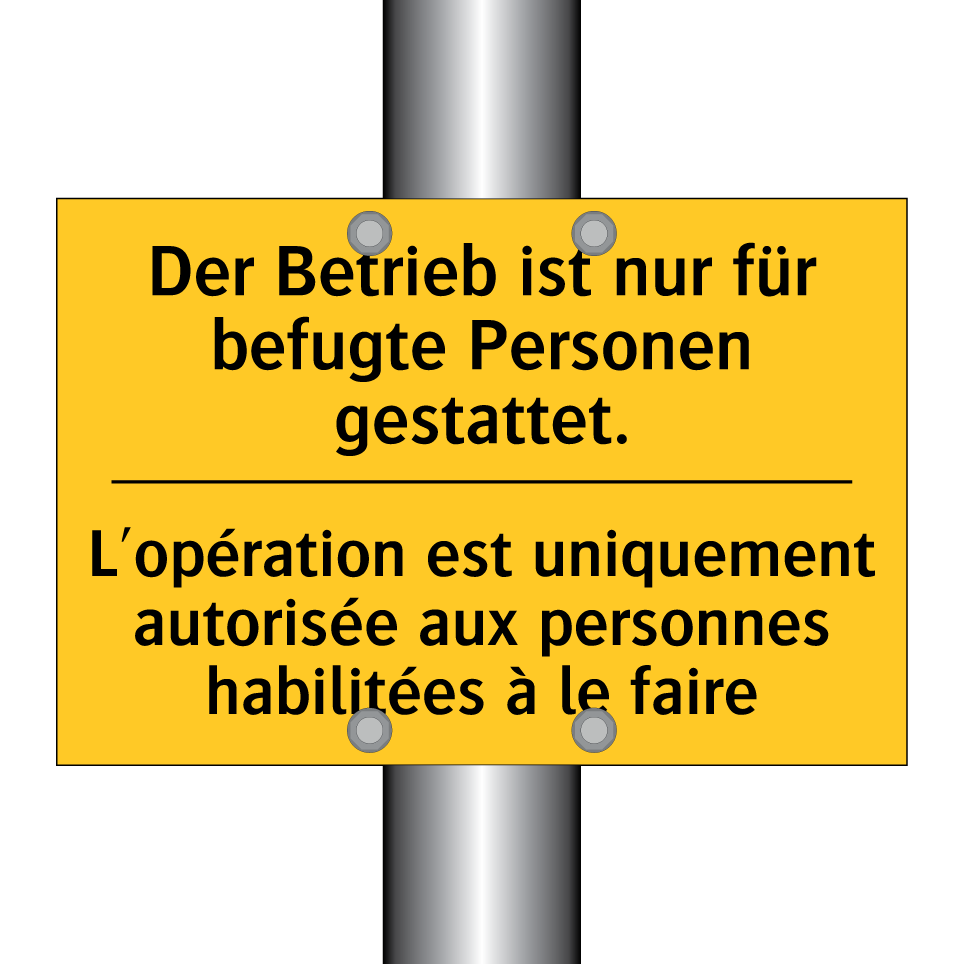 Der Betrieb ist nur für befugte  /.../ - L'opération est uniquement autorisée  /.../
