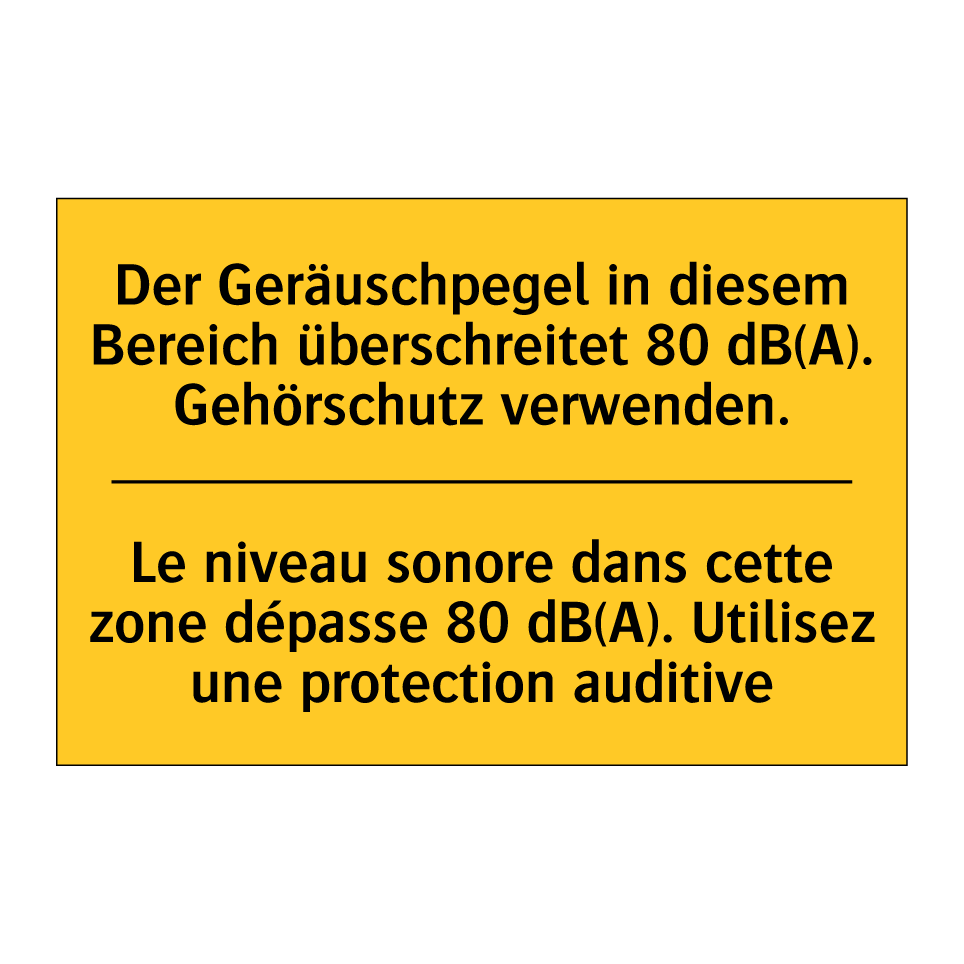 Der Geräuschpegel in diesem Bereich  /.../ - Le niveau sonore dans cette zone  /.../