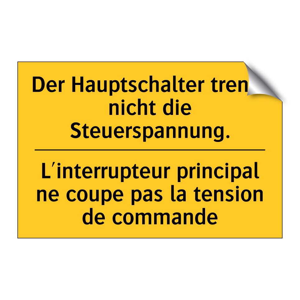 Der Hauptschalter trennt nicht  /.../ - L'interrupteur principal ne coupe  /.../