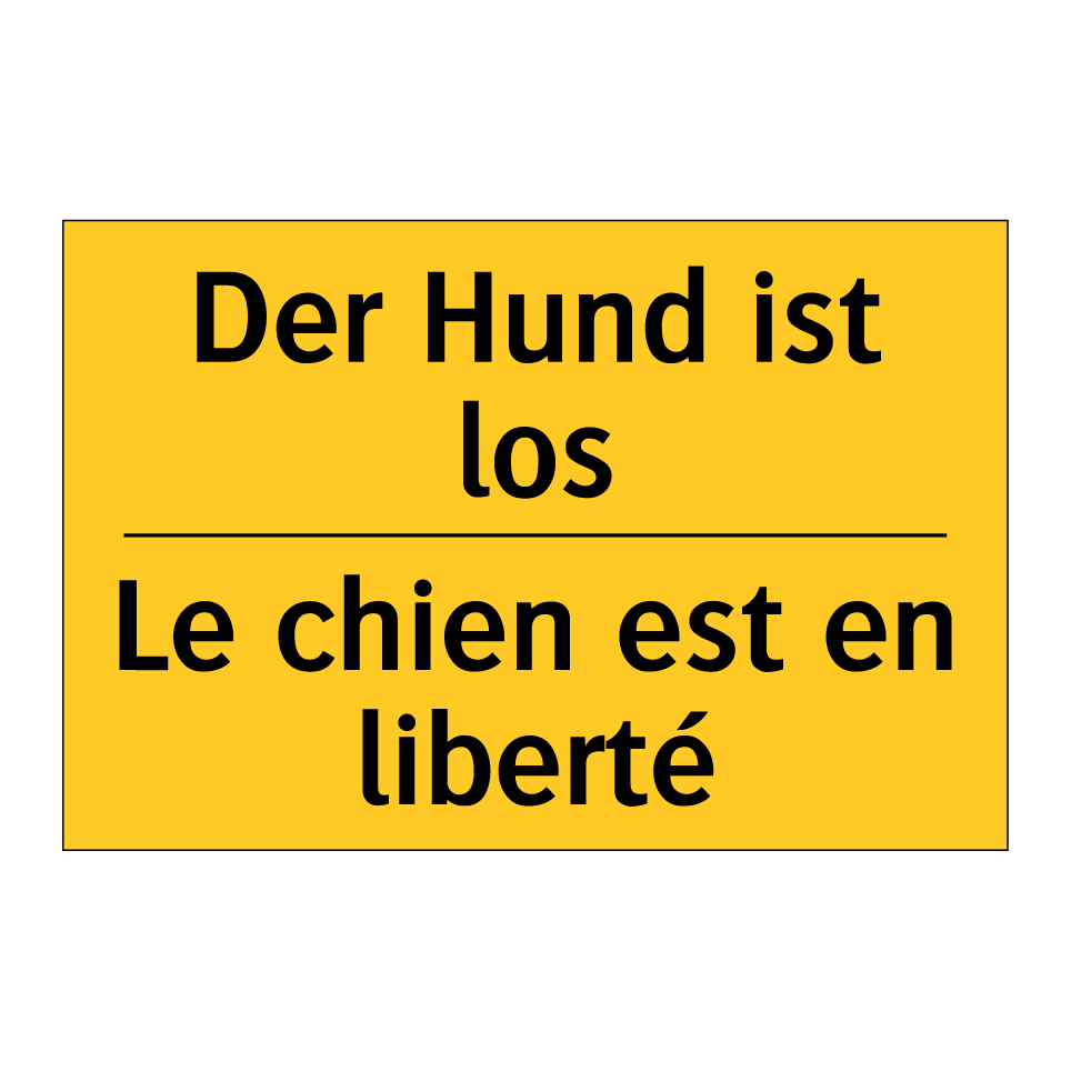 Der Hund ist los - Le chien est en liberté