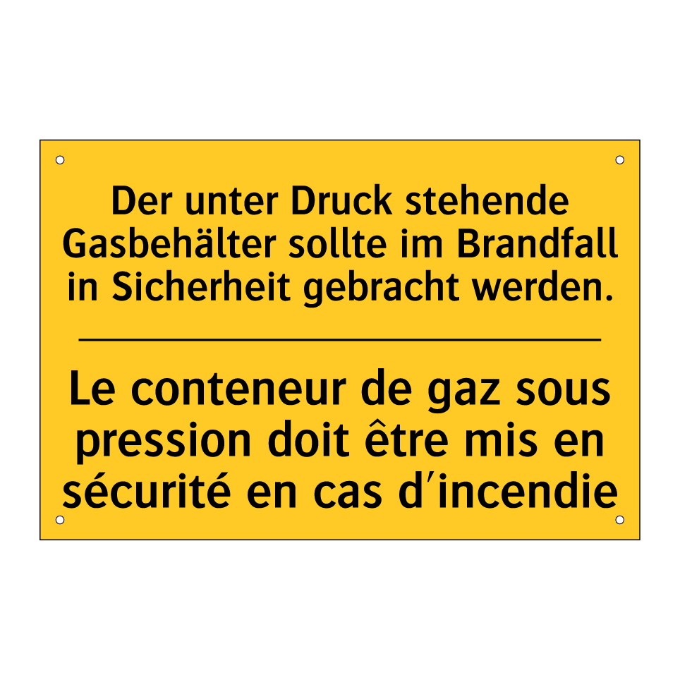Der unter Druck stehende Gasbehälter  /.../ - Le conteneur de gaz sous pression  /.../