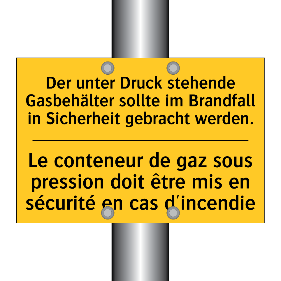 Der unter Druck stehende Gasbehälter  /.../ - Le conteneur de gaz sous pression  /.../
