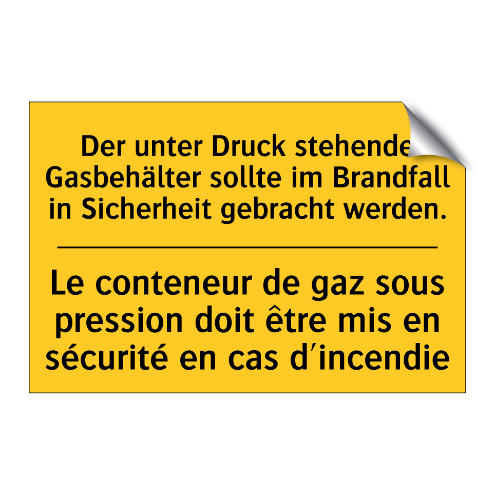 Der unter Druck stehende Gasbehälter  /.../ - Le conteneur de gaz sous pression  /.../