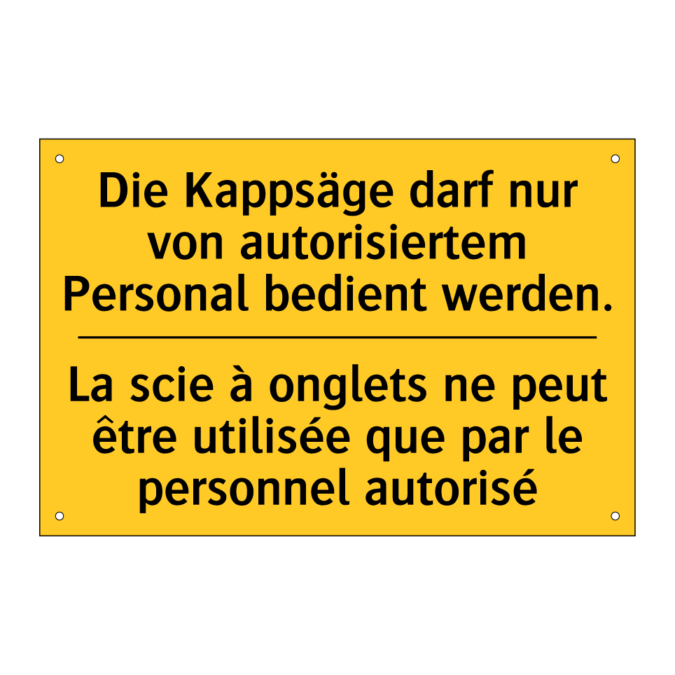 Die Kappsäge darf nur von autorisiertem  /.../ - La scie à onglets ne peut être  /.../