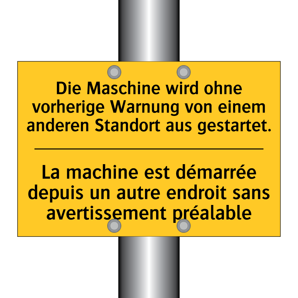 Die Maschine wird ohne vorherige  /.../ - La machine est démarrée depuis  /.../