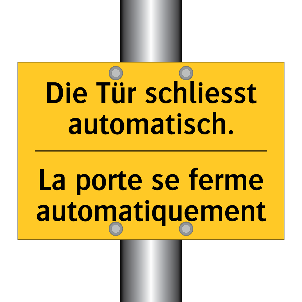 Die Tür schliesst automatisch. - La porte se ferme automatiquement /.../