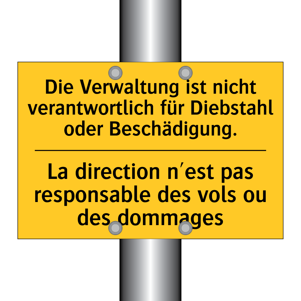 Die Verwaltung ist nicht verantwortlich  /.../ - La direction n'est pas responsable  /.../