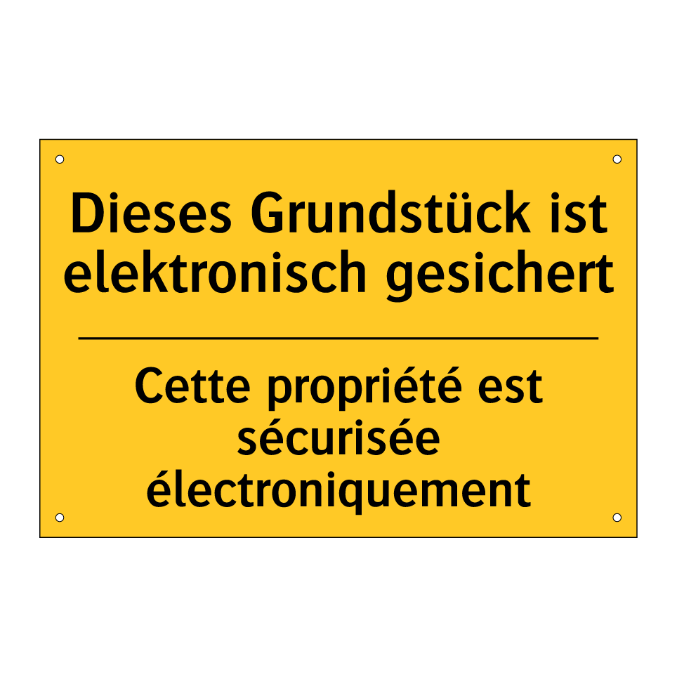 Dieses Grundstück ist elektronisch  /.../ - Cette propriété est sécurisée  /.../