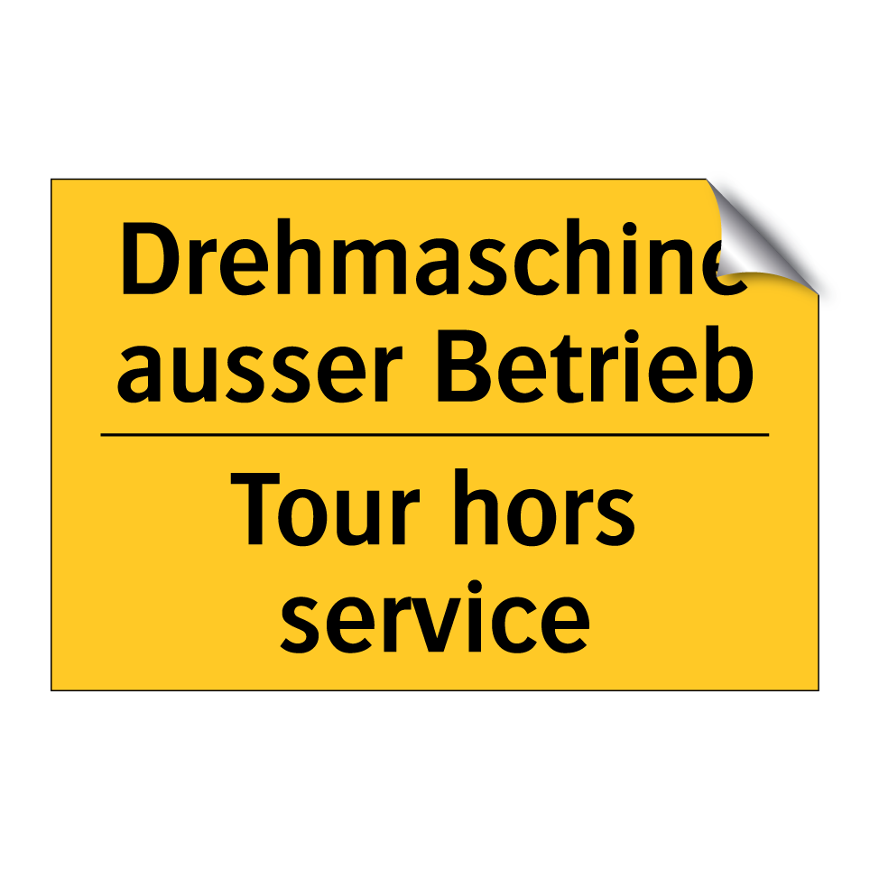 Drehmaschine ausser Betrieb - Tour hors service