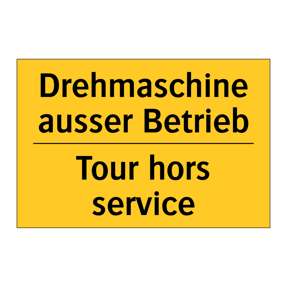 Drehmaschine ausser Betrieb - Tour hors service