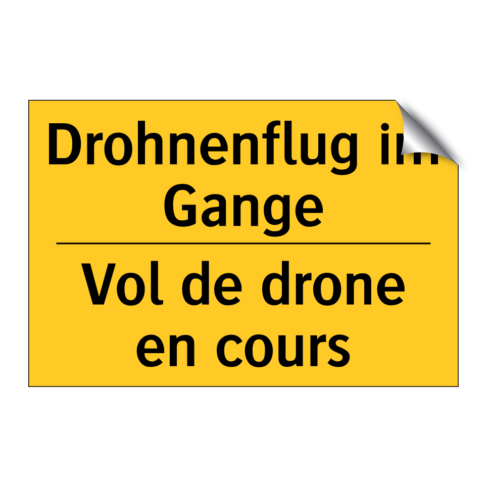 Drohnenflug im Gange - Vol de drone en cours