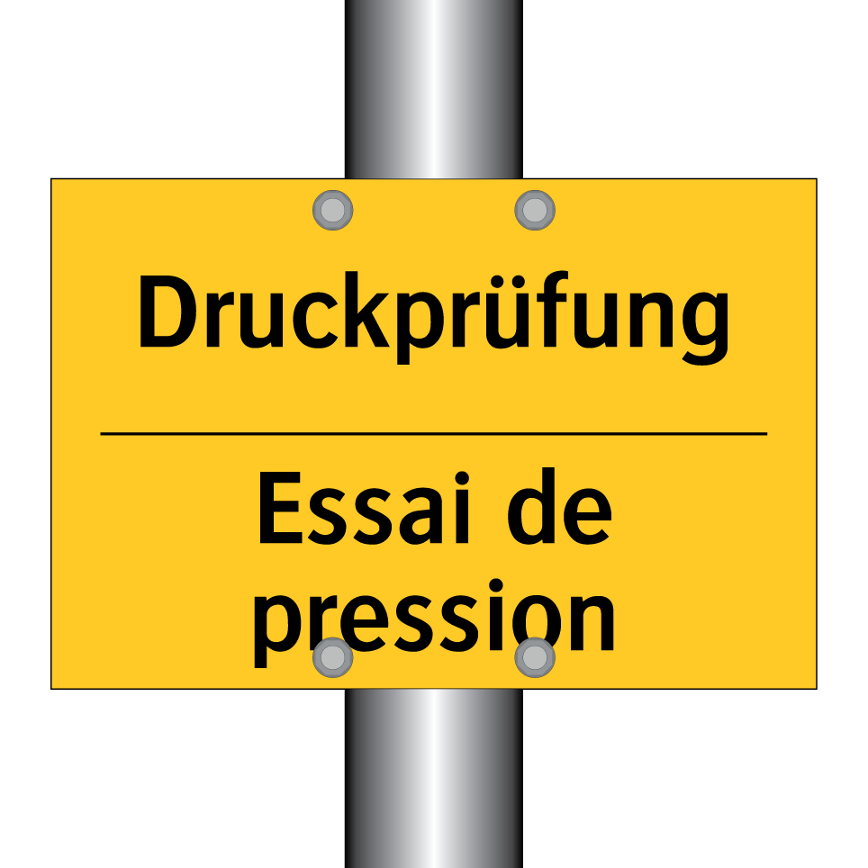 Druckprüfung - Essai de pression