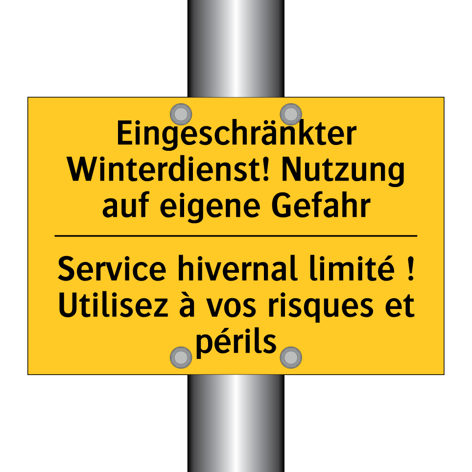 Eingeschränkter Winterdienst!  /.../ - Service hivernal limité ! Utilisez  /.../