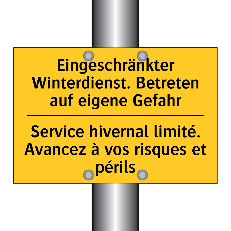 Eingeschränkter Winterdienst.  /.../ - Service hivernal limité. Avancez  /.../